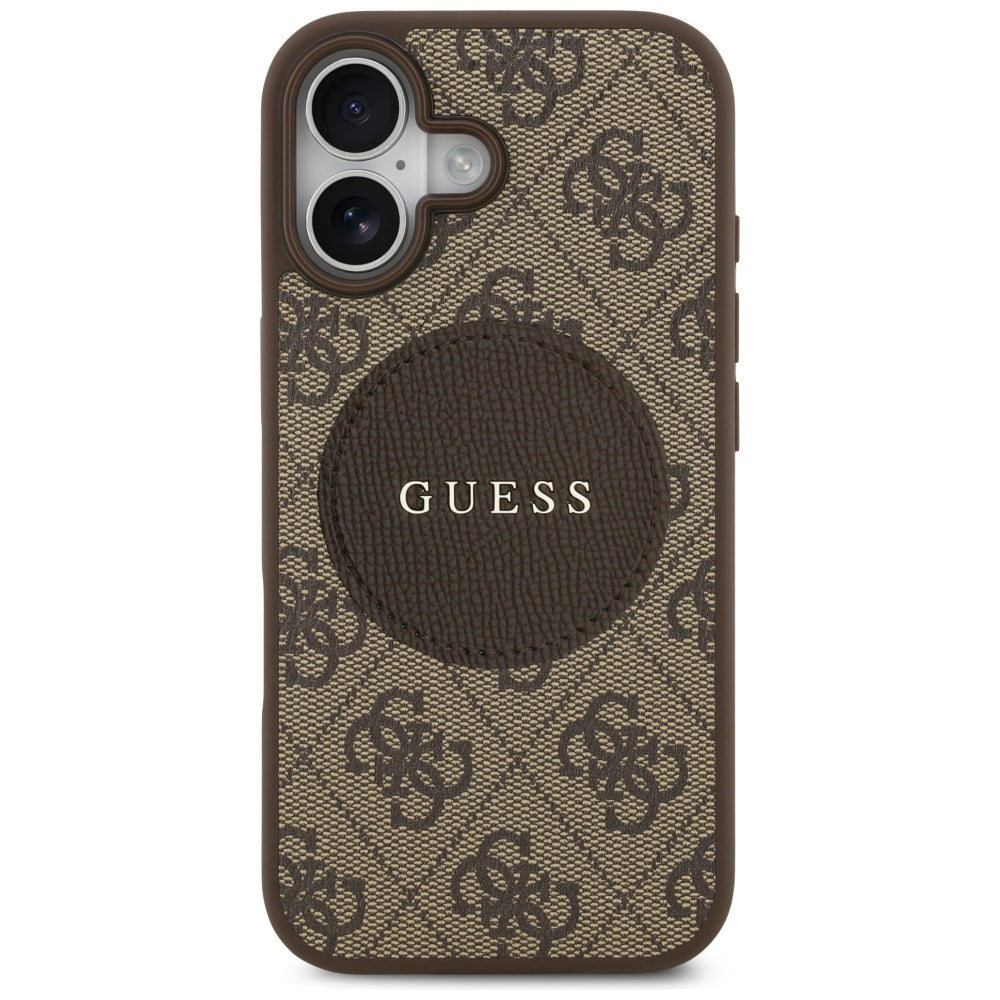 MagSafe cover til Apple iPhone 17, Guess, 4G Circle Classic Logo, Brun