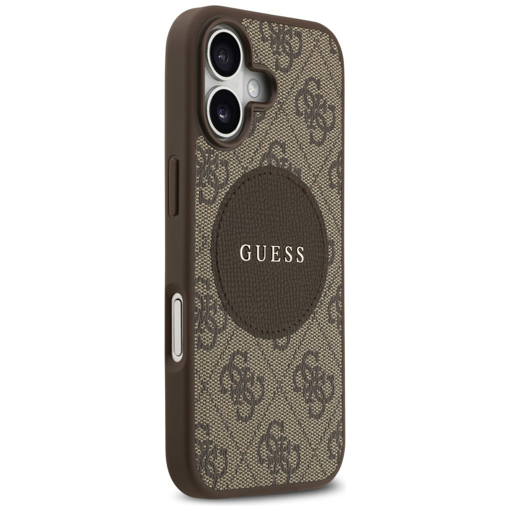MagSafe cover til Apple iPhone 17, Guess, 4G Circle Classic Logo, Brun