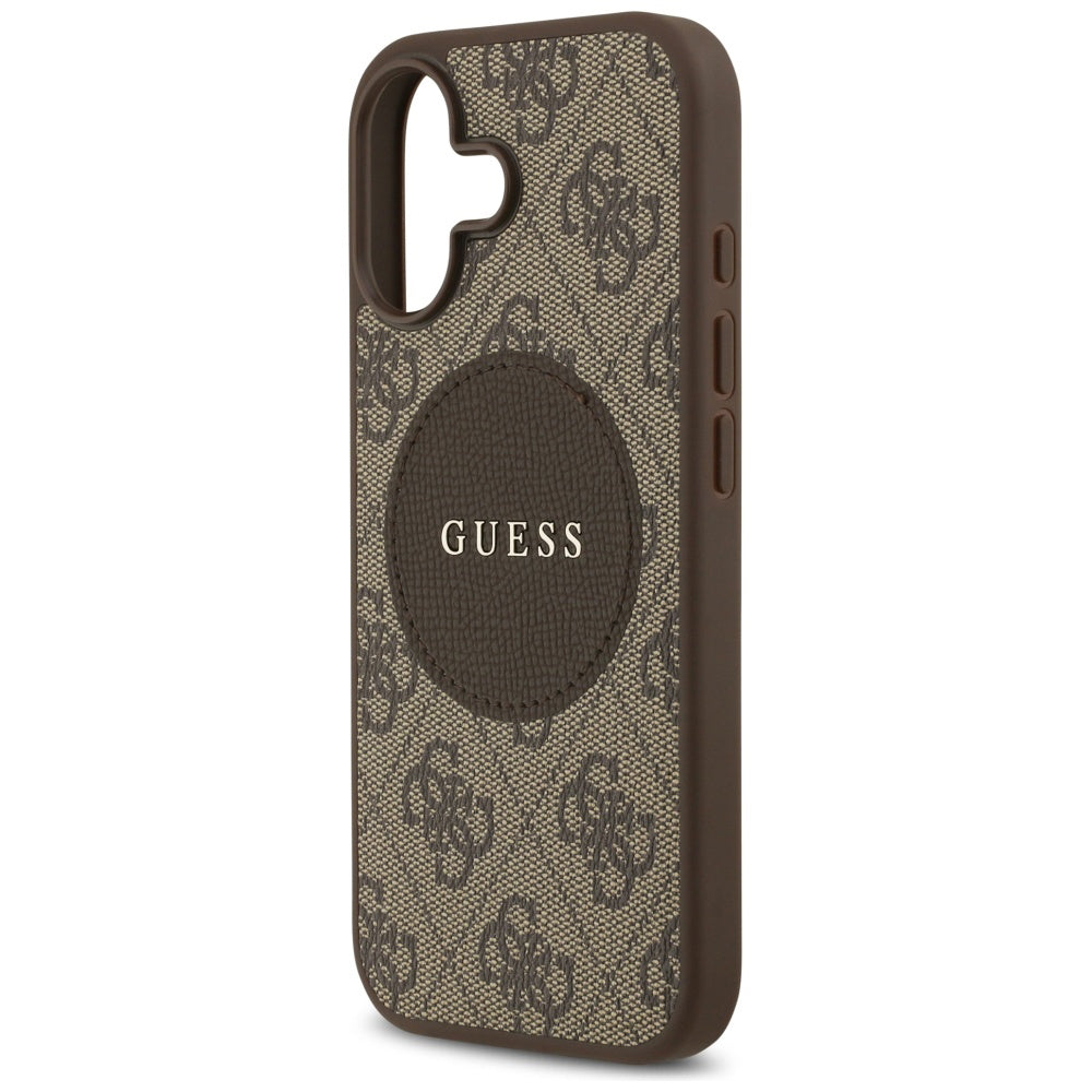 MagSafe cover til Apple iPhone 17, Guess, 4G Circle Classic Logo, Brun