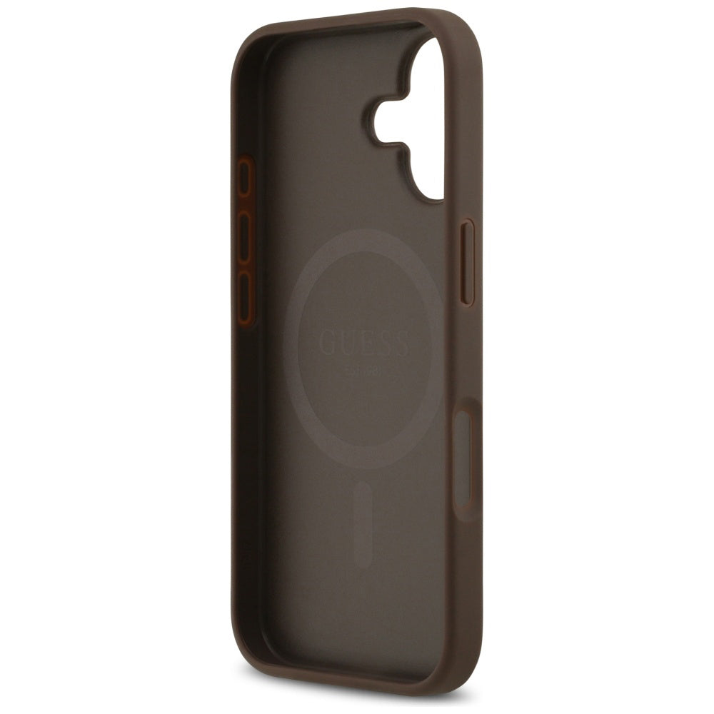 MagSafe cover til Apple iPhone 17, Guess, 4G Circle Classic Logo, Brun
