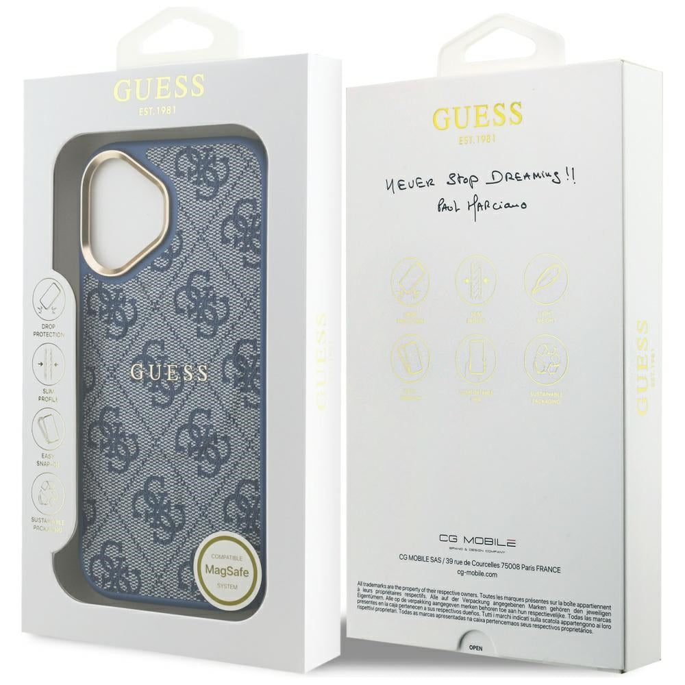 MagSafe cover til Apple iPhone 17, Guess, 4G Classic, Blå