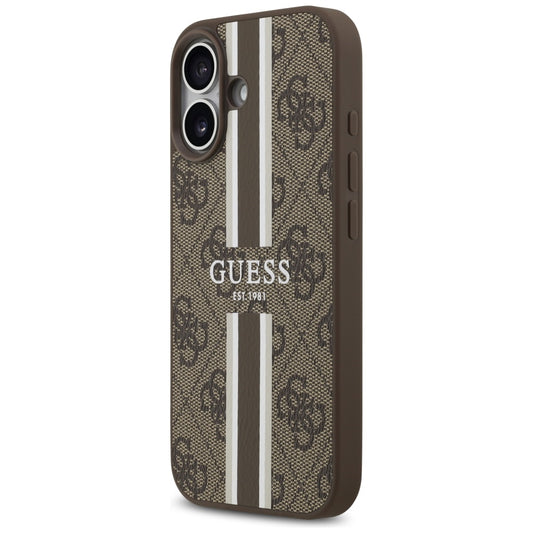 MagSafe cover til Apple iPhone 17, Guess, 4G Printed Stripes, Brun
