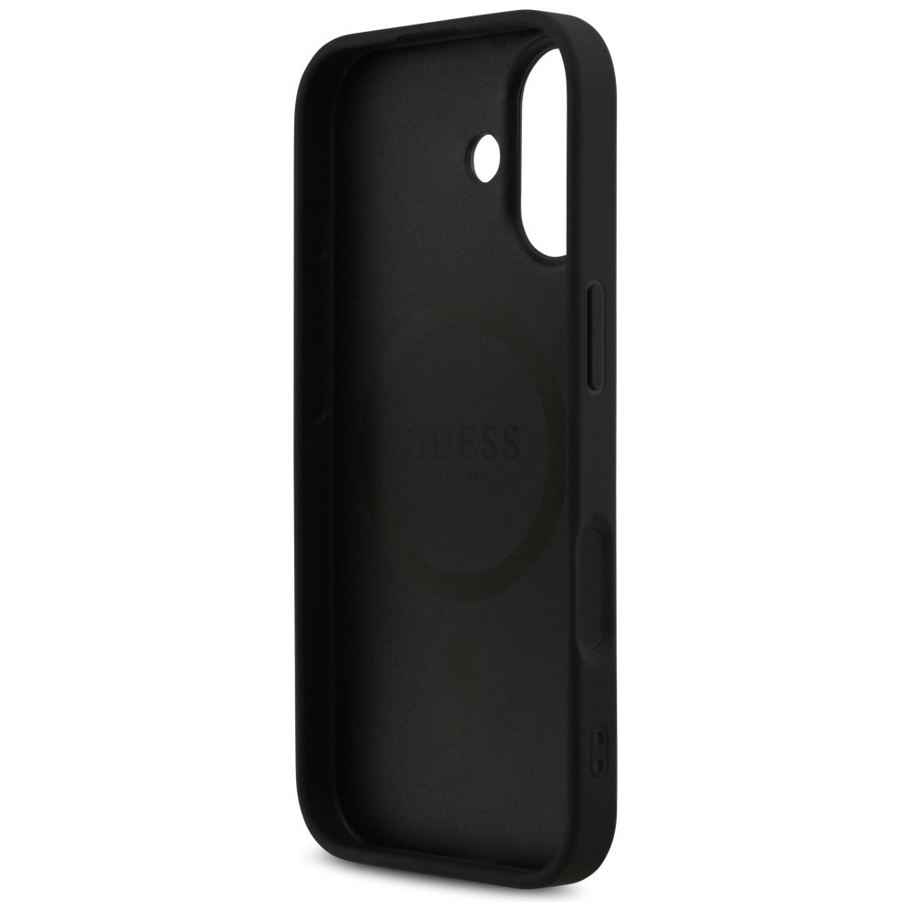 MagSafe cover til Apple iPhone 17, Guess, 4G Printed Stripes, Sort