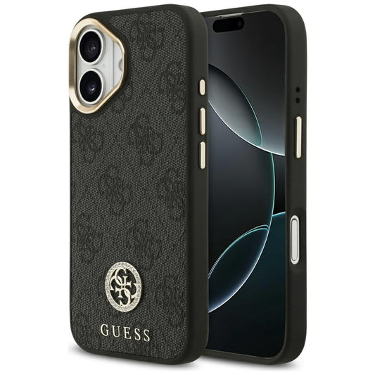 MagSafe cover til Apple iPhone 17, Guess, 4G Strass Logo, Sort