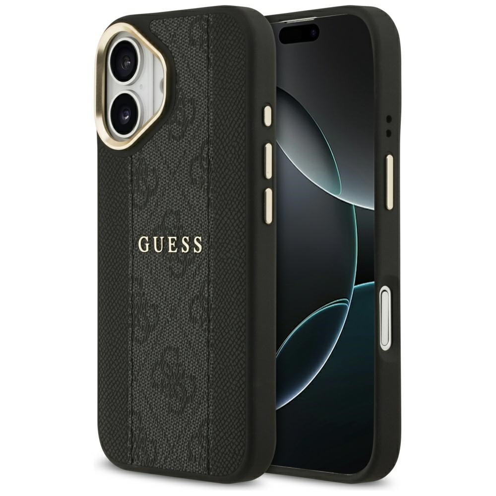 MagSafe cover til Apple iPhone 17, Guess, 4G Stripe, Sort