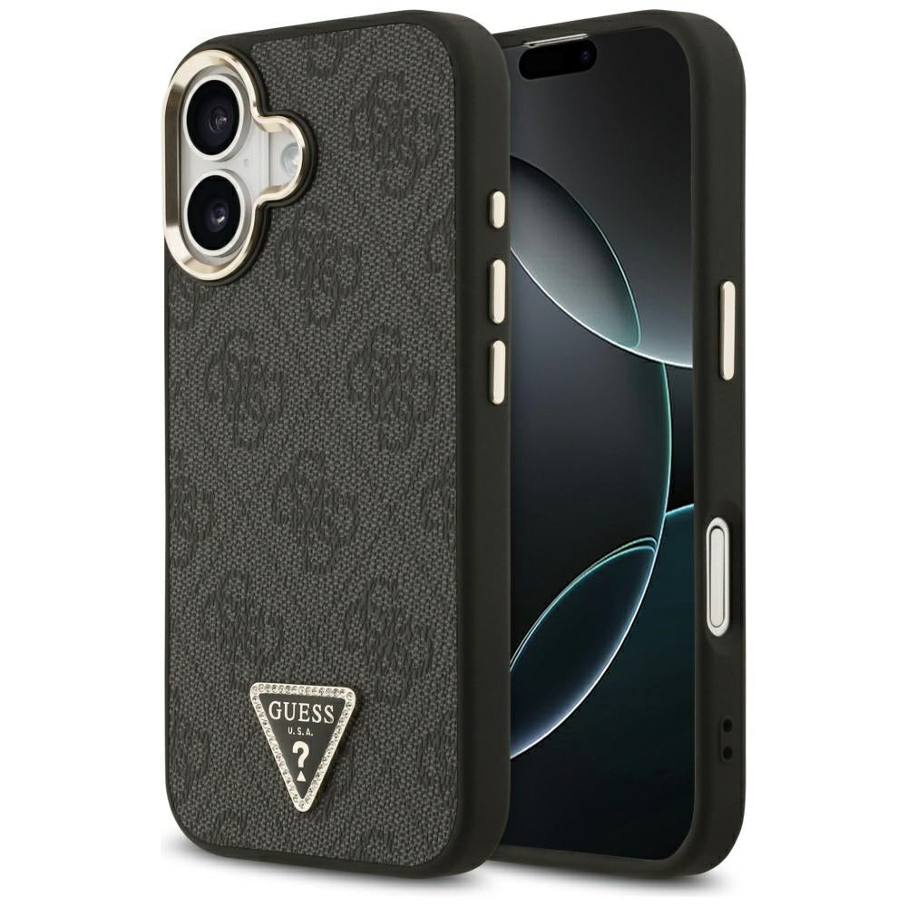 MagSafe cover til Apple iPhone 17, Guess, 4G Triangle Diamond Logo, Sort