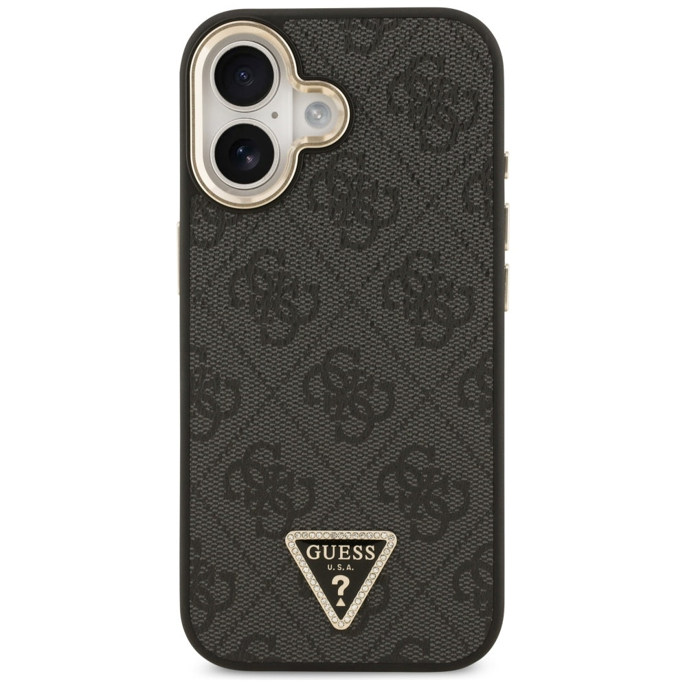 MagSafe cover til Apple iPhone 17, Guess, 4G Triangle Diamond Logo, Sort