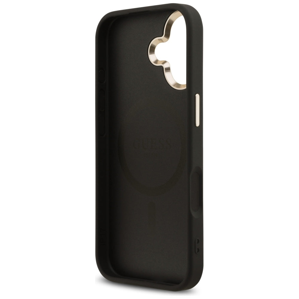 MagSafe cover til Apple iPhone 17, Guess, 4G Triangle Diamond Logo, Sort