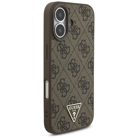 MagSafe cover til Apple iPhone 17, Guess, 4G Triangle Logo Cord Strap, Brun