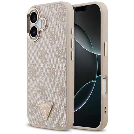 MagSafe cover til Apple iPhone 17, Guess, 4G Triangle Logo, Gylden Rosa