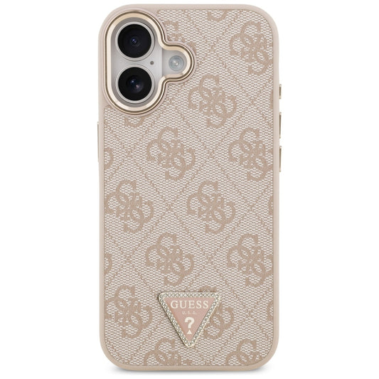 MagSafe cover til Apple iPhone 17, Guess, 4G Triangle Logo, Gylden Rosa