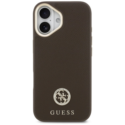 MagSafe cover til Apple iPhone 17, Guess, Grained Strass Logo, Brun
