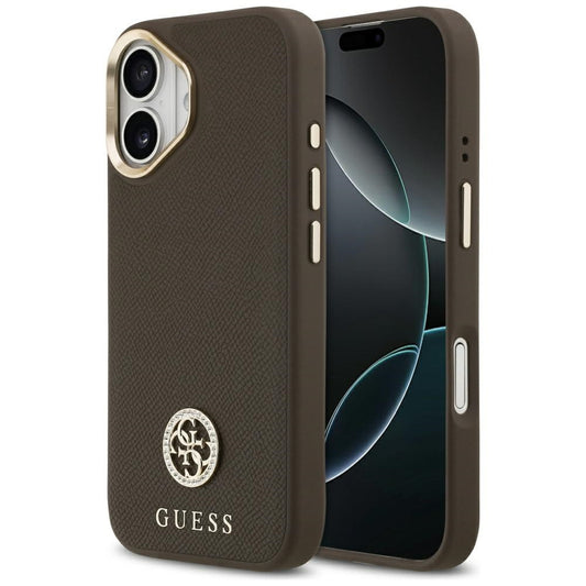 MagSafe cover til Apple iPhone 17, Guess, Grained Strass Logo, Brun
