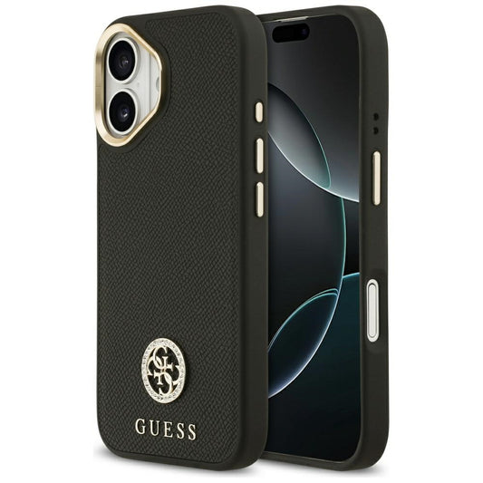 MagSafe cover til Apple iPhone 17, Guess, Grained Strass Logo, Sort