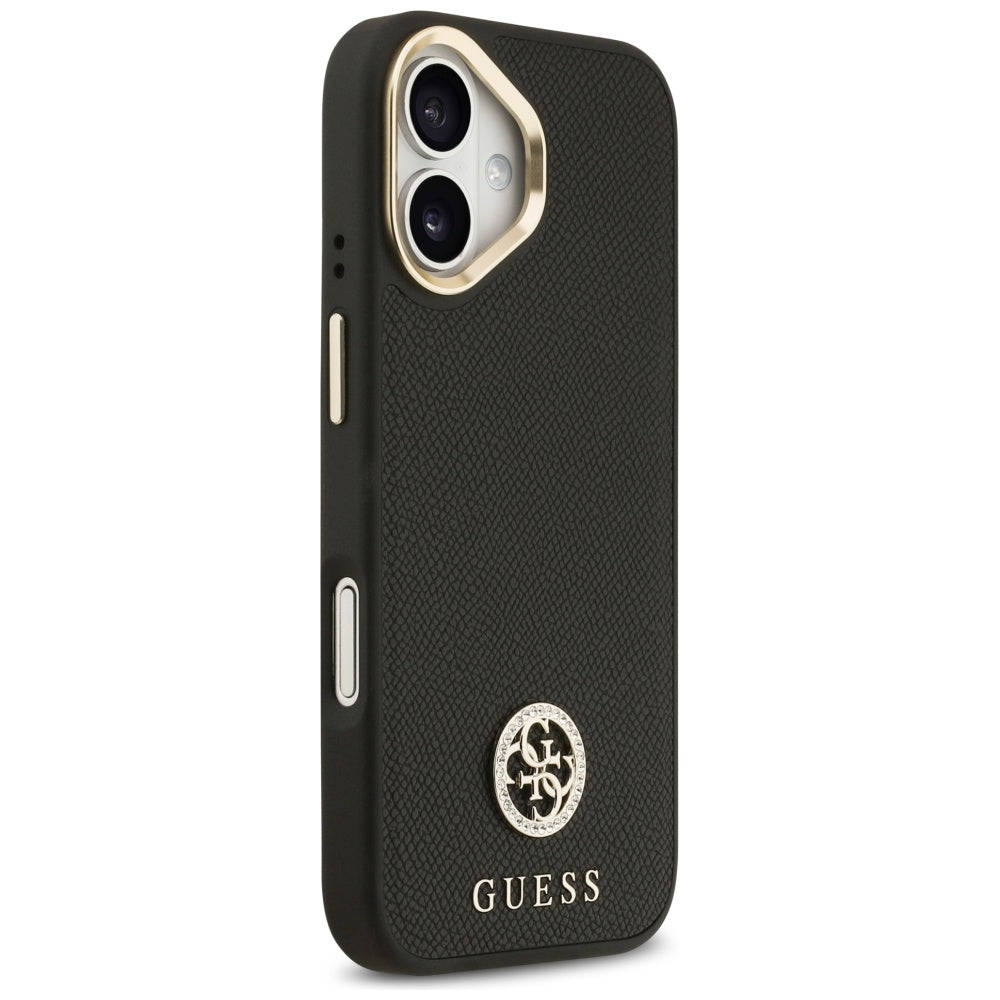 MagSafe cover til Apple iPhone 17, Guess, Grained Strass Logo, Sort
