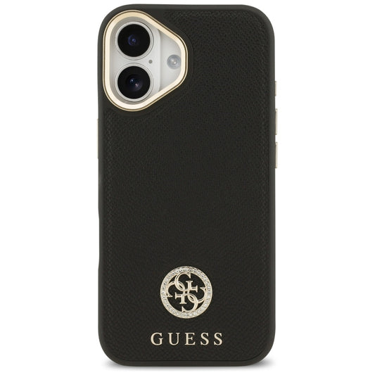 MagSafe cover til Apple iPhone 17, Guess, Grained Strass Logo, Sort