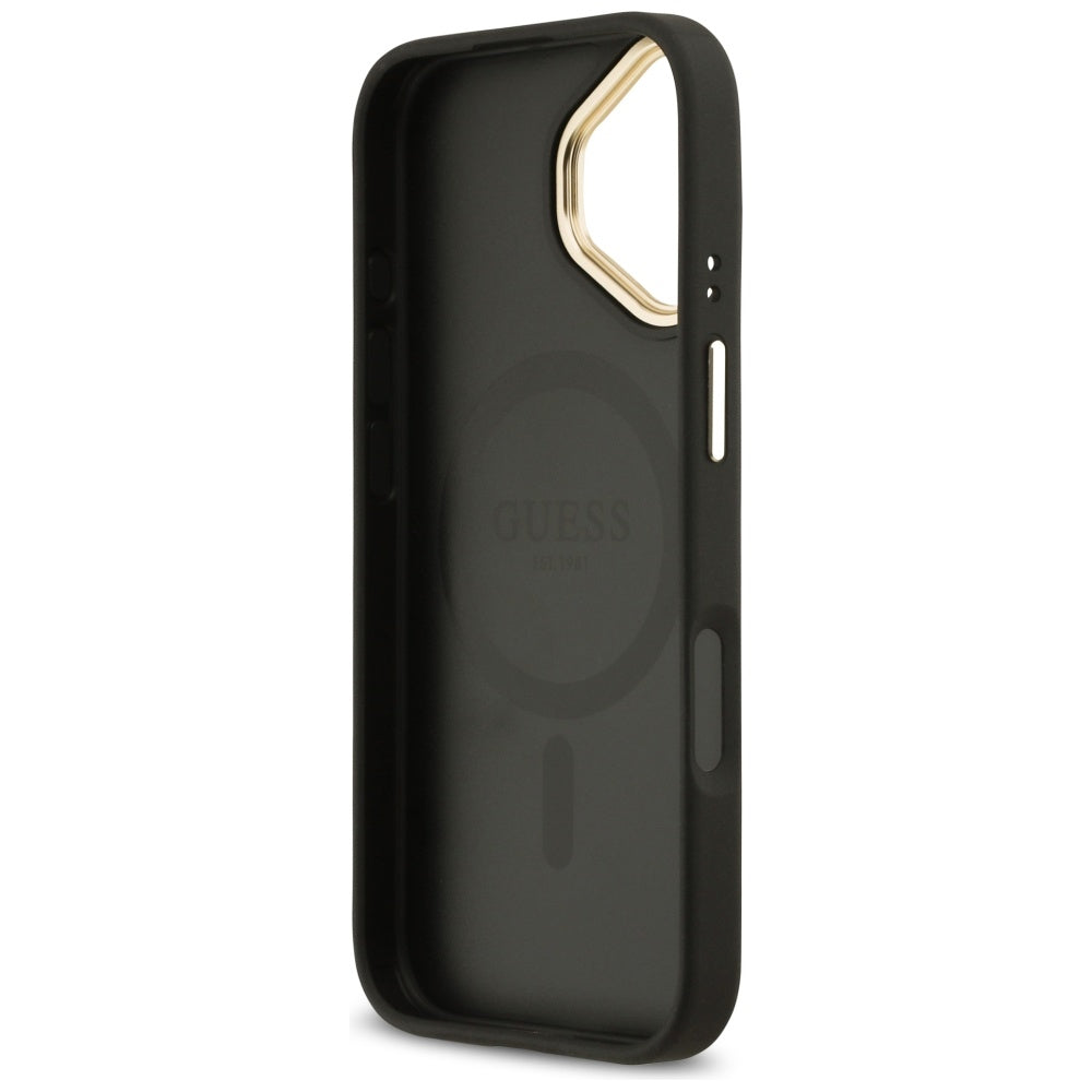 MagSafe cover til Apple iPhone 17, Guess, Grained Strass Logo, Sort