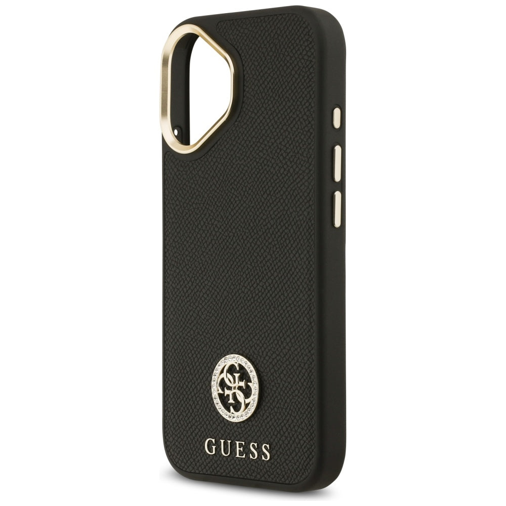 MagSafe cover til Apple iPhone 17, Guess, Grained Strass Logo, Sort