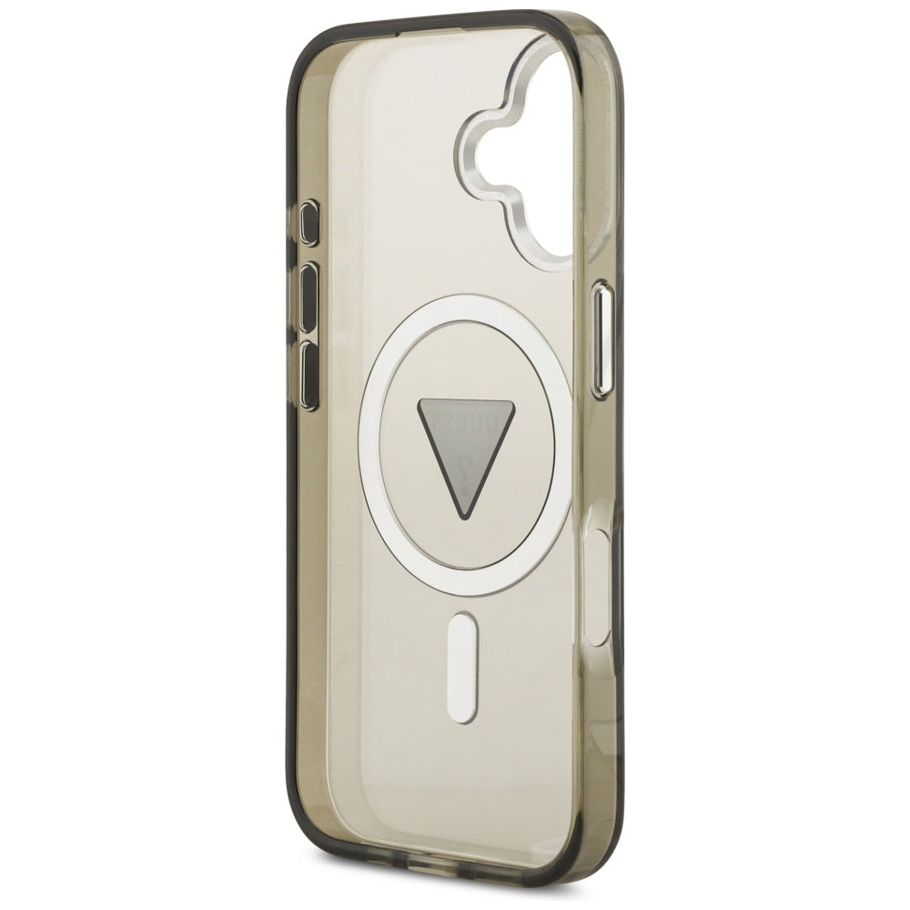 MagSafe cover til Apple iPhone 17, Guess, IML Gradient Triangle Logo, Sølvgrøn