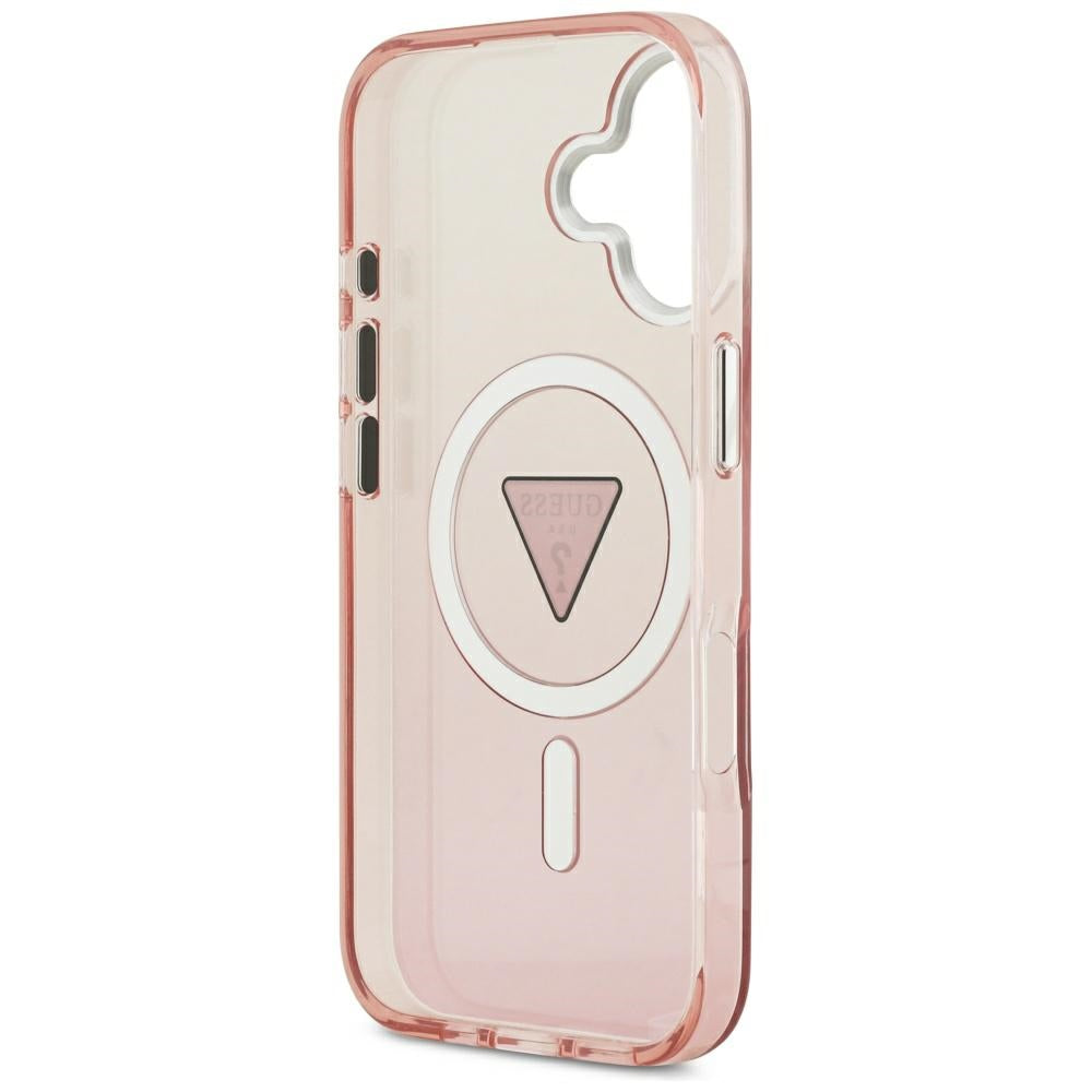 MagSafe cover til Apple iPhone 17, Guess, IML Gradient Triangle Logo, Pink