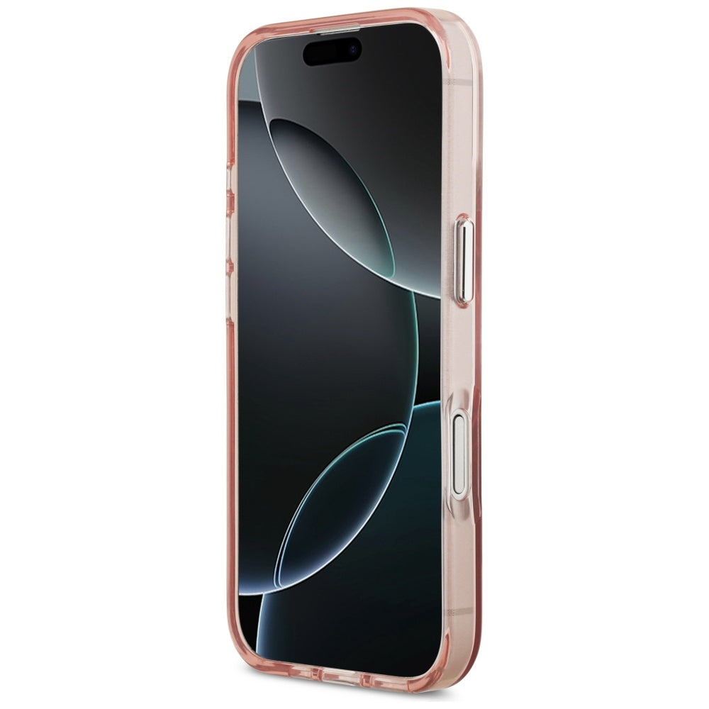MagSafe cover til Apple iPhone 17, Guess, IML Gradient Triangle Logo, Pink
