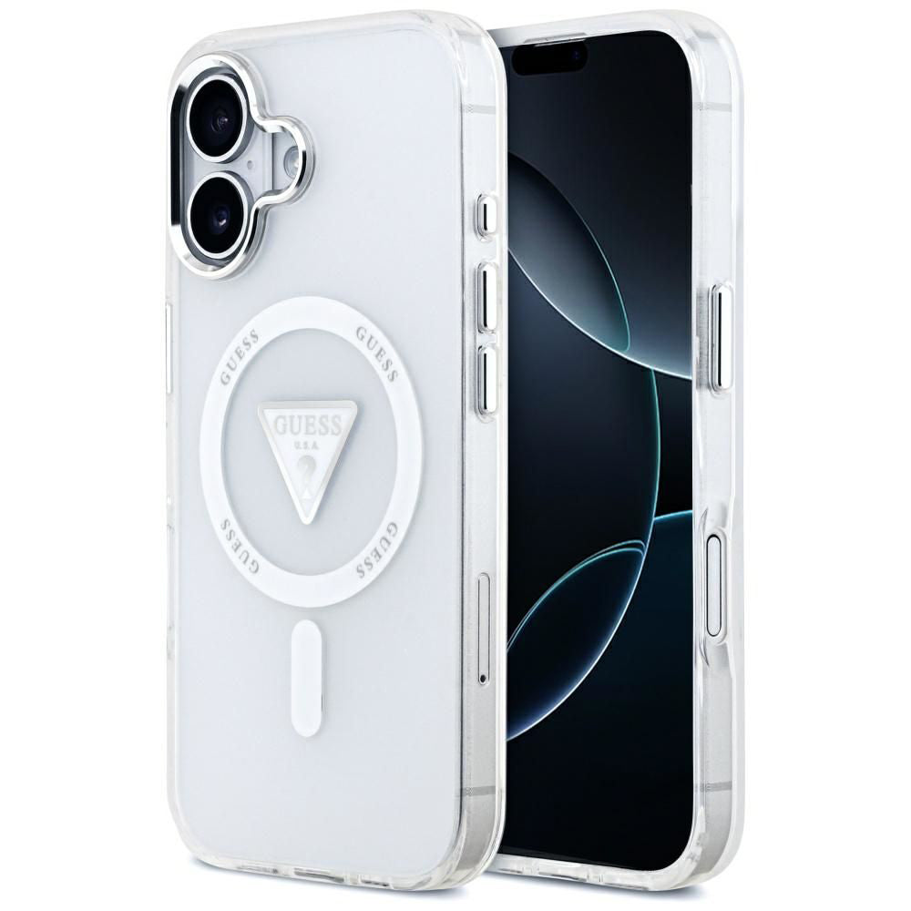 MagSafe cover til Apple iPhone 17, Guess, IML Gradient Triangle Logo, Transparent