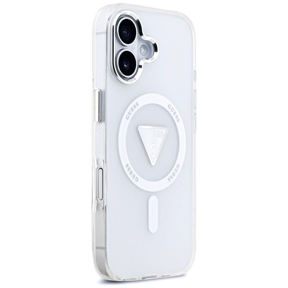 MagSafe cover til Apple iPhone 17, Guess, IML Gradient Triangle Logo, Transparent