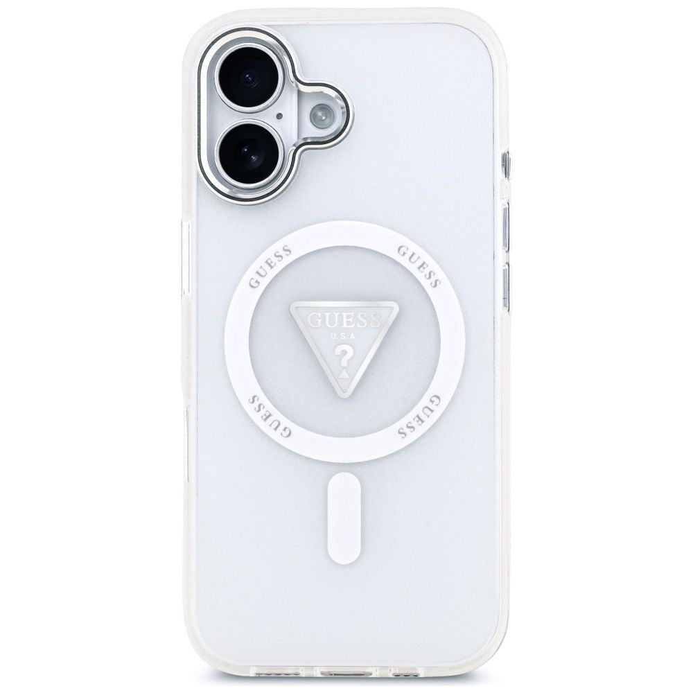 MagSafe cover til Apple iPhone 17, Guess, IML Gradient Triangle Logo, Transparent