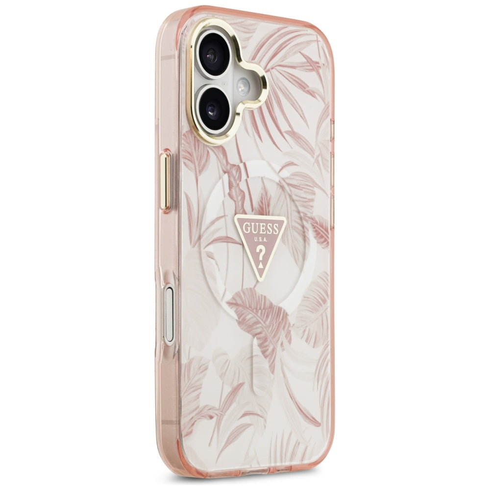 MagSafe cover til Apple iPhone 17, Guess, Jungle Tonal Triangle, Pink