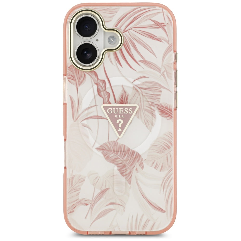 MagSafe cover til Apple iPhone 17, Guess, Jungle Tonal Triangle, Pink