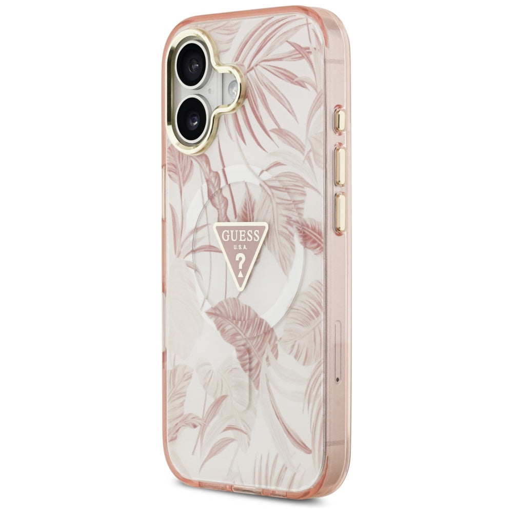 MagSafe cover til Apple iPhone 17, Guess, Jungle Tonal Triangle, Pink
