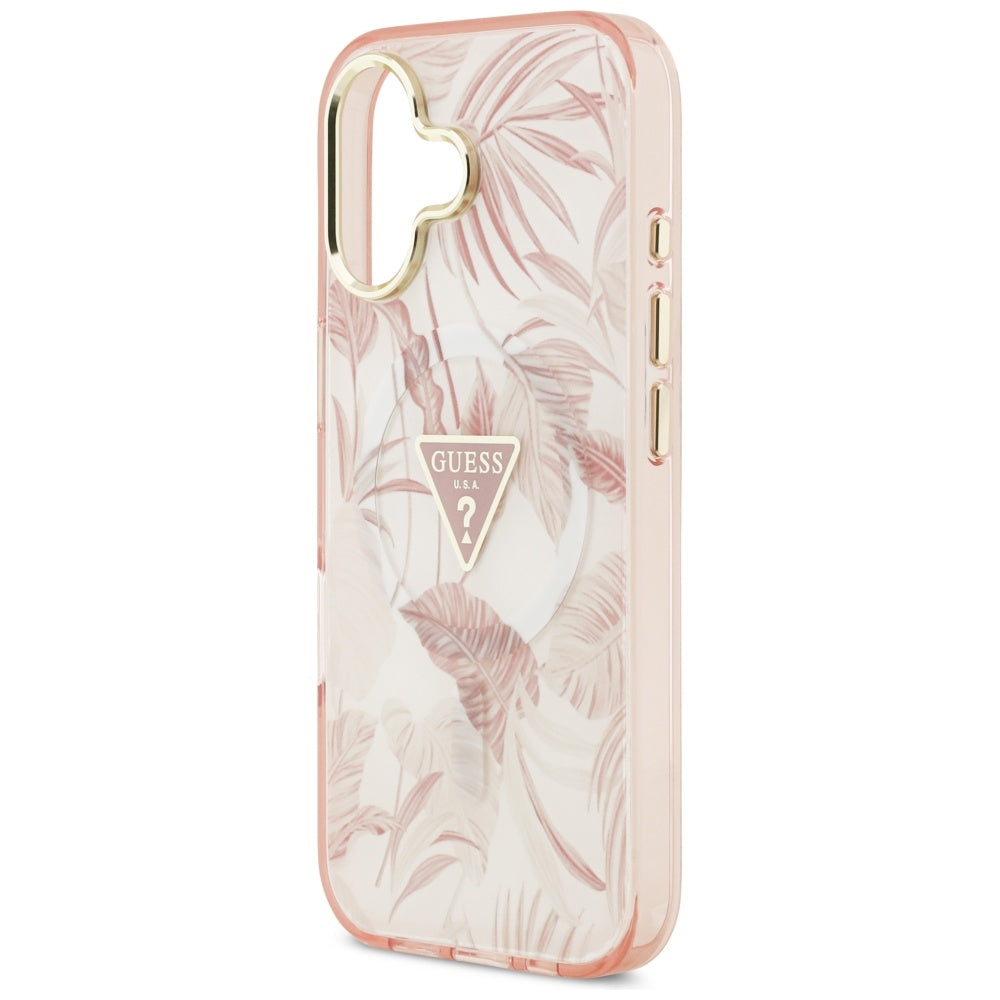 MagSafe cover til Apple iPhone 17, Guess, Jungle Tonal Triangle, Pink