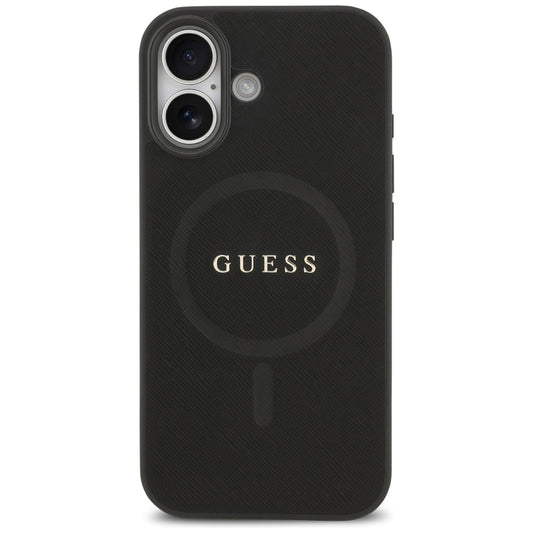 MagSafe cover til Apple iPhone 17, Guess, Saffiano Classic Logo, Sort