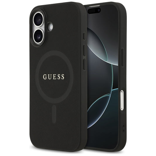 MagSafe cover til Apple iPhone 17, Guess, Saffiano Classic Logo, Sort