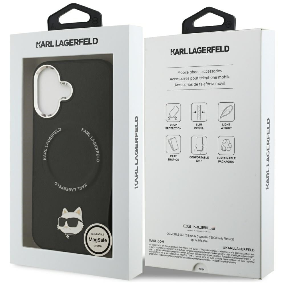 MagSafe cover til Apple iPhone 17, Karl Lagerfeld, Choupette Pin, Sort