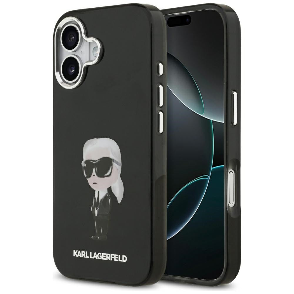 MagSafe cover til Apple iPhone 17, Karl Lagerfeld, IML Aquarelle Karl Ikonik, Sort