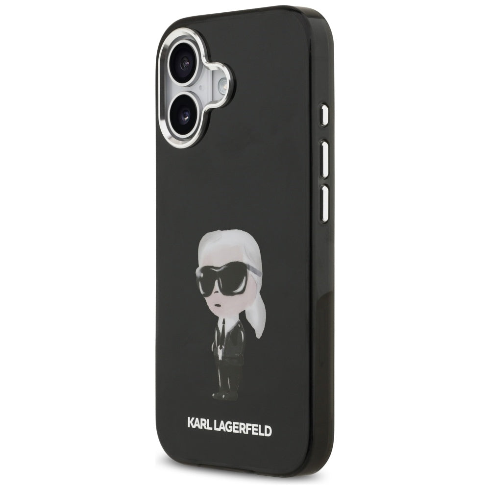 MagSafe cover til Apple iPhone 17, Karl Lagerfeld, IML Aquarelle Karl Ikonik, Sort