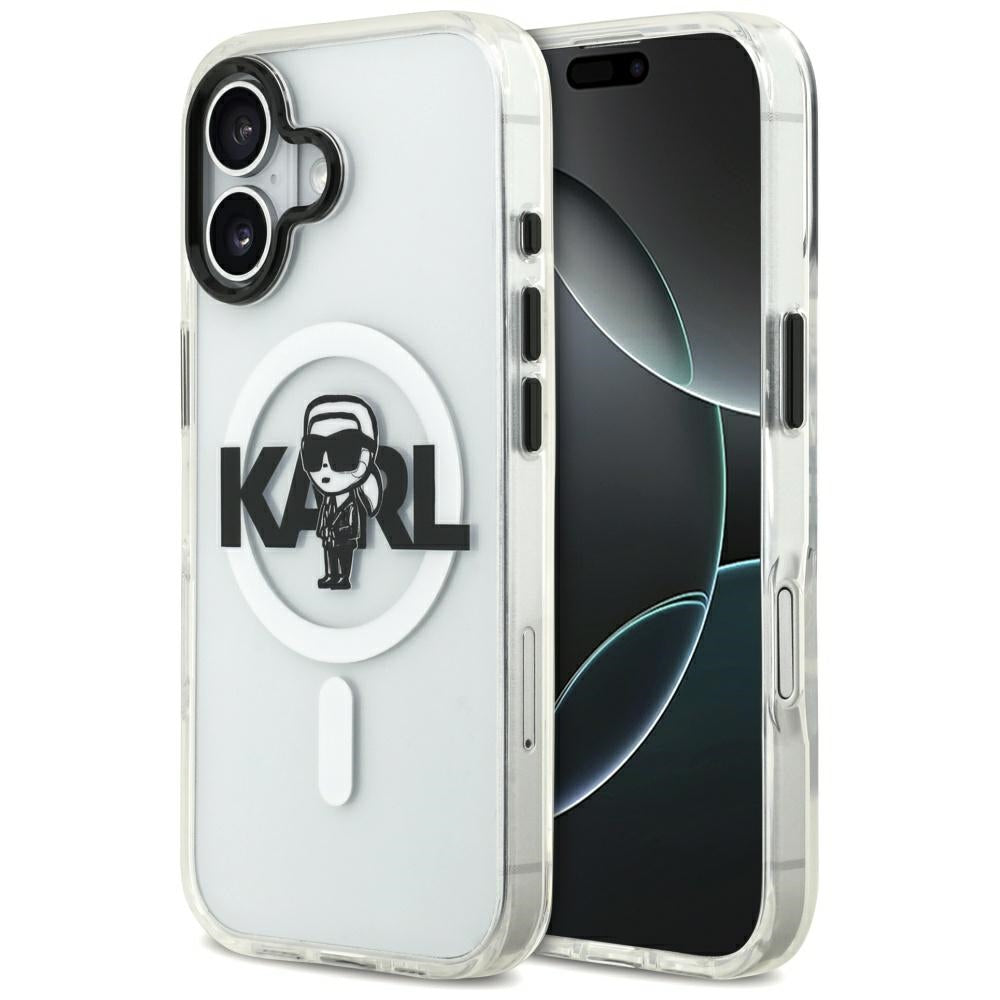 MagSafe cover til Apple iPhone 17, Karl Lagerfeld, IML Sketch Logo Karl, Gennemsigtig