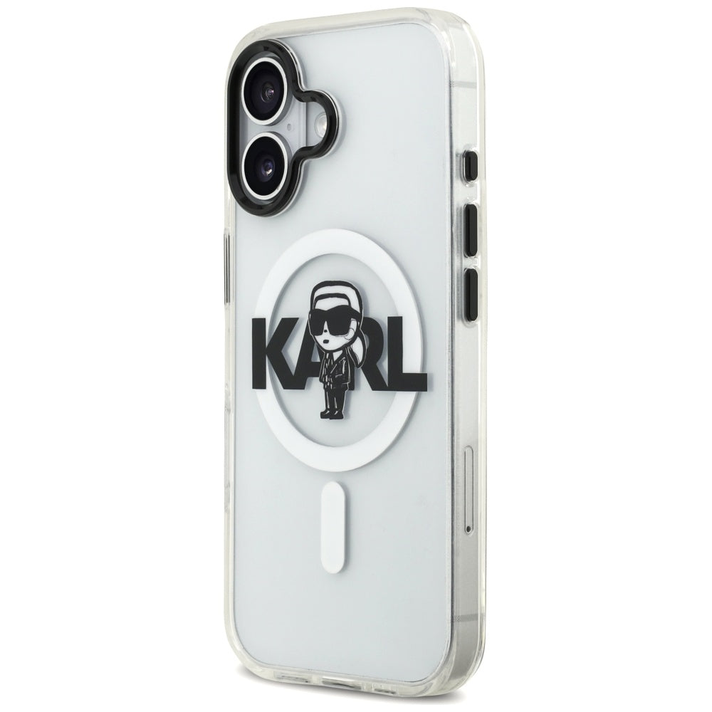 MagSafe cover til Apple iPhone 17, Karl Lagerfeld, IML Sketch Logo Karl, Gennemsigtig