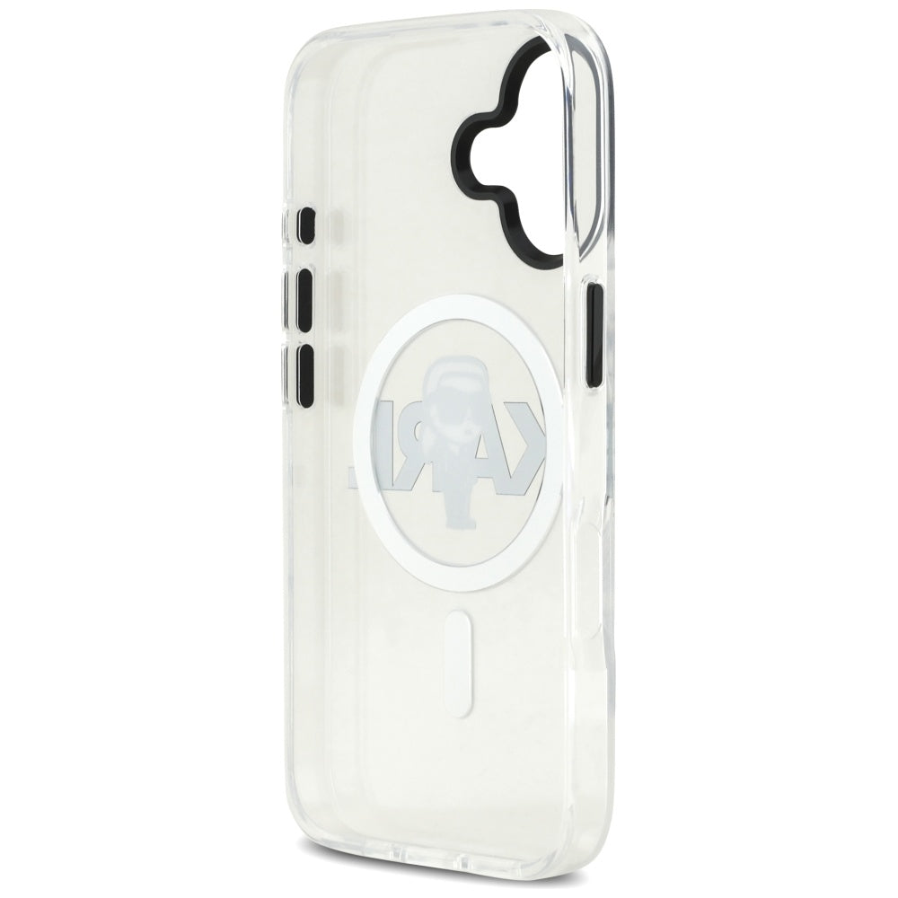 MagSafe cover til Apple iPhone 17, Karl Lagerfeld, IML Sketch Logo Karl, Gennemsigtig