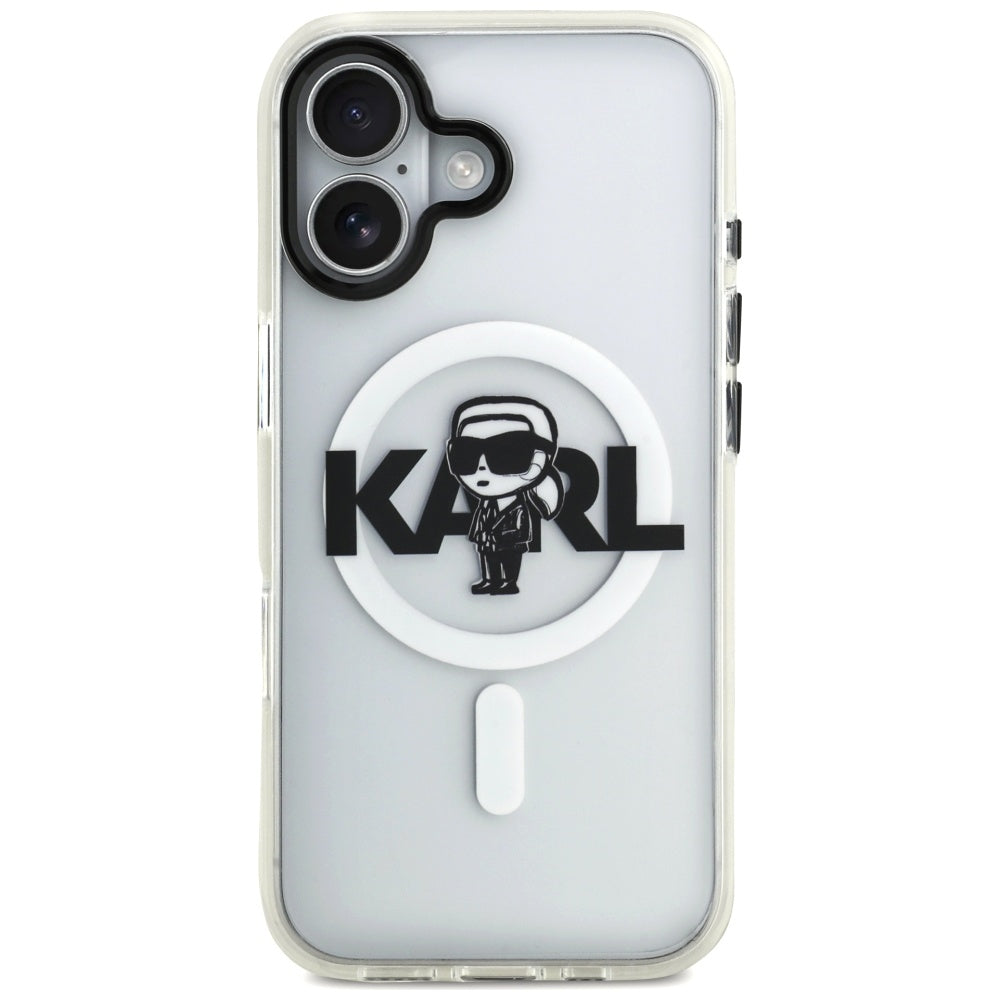 MagSafe cover til Apple iPhone 17, Karl Lagerfeld, IML Sketch Logo Karl, Gennemsigtig