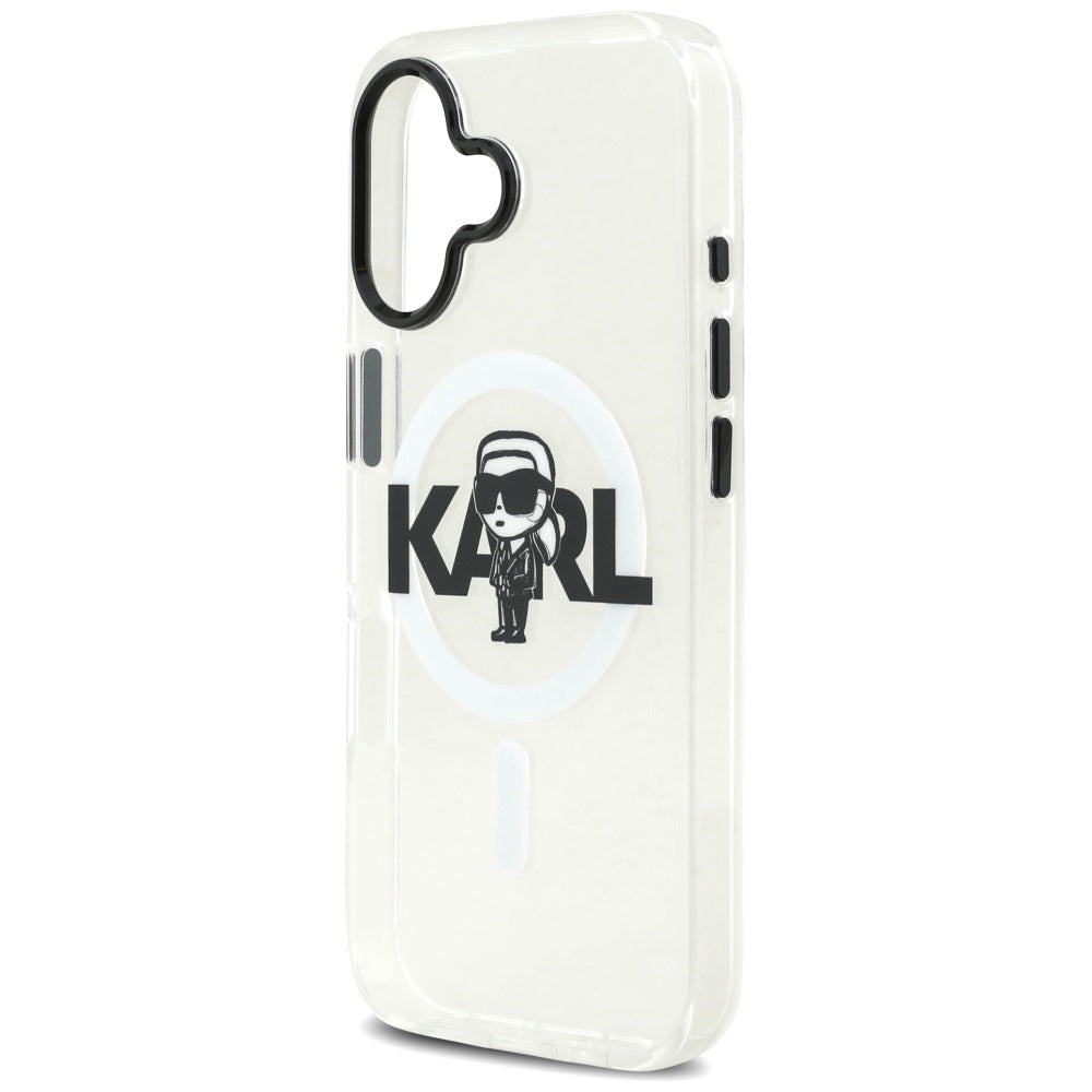 MagSafe cover til Apple iPhone 17, Karl Lagerfeld, IML Sketch Logo Karl, Gennemsigtig