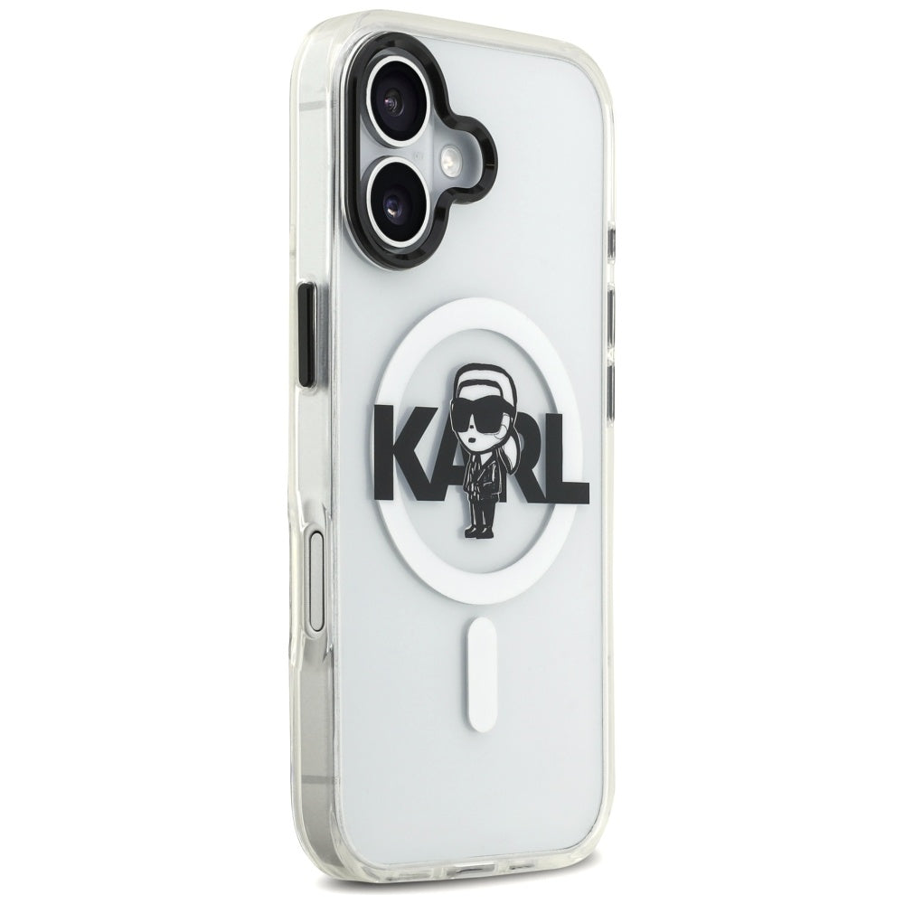 MagSafe cover til Apple iPhone 17, Karl Lagerfeld, IML Sketch Logo Karl, Gennemsigtig