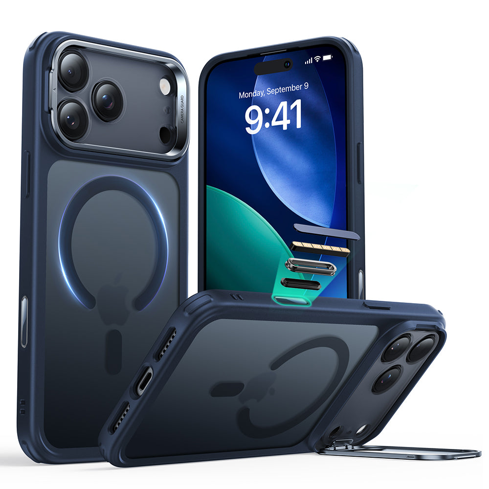 MagSafe cover til Apple iPhone 17 Pro, ESR, Classic Hybrid Kickstand, Satinblå