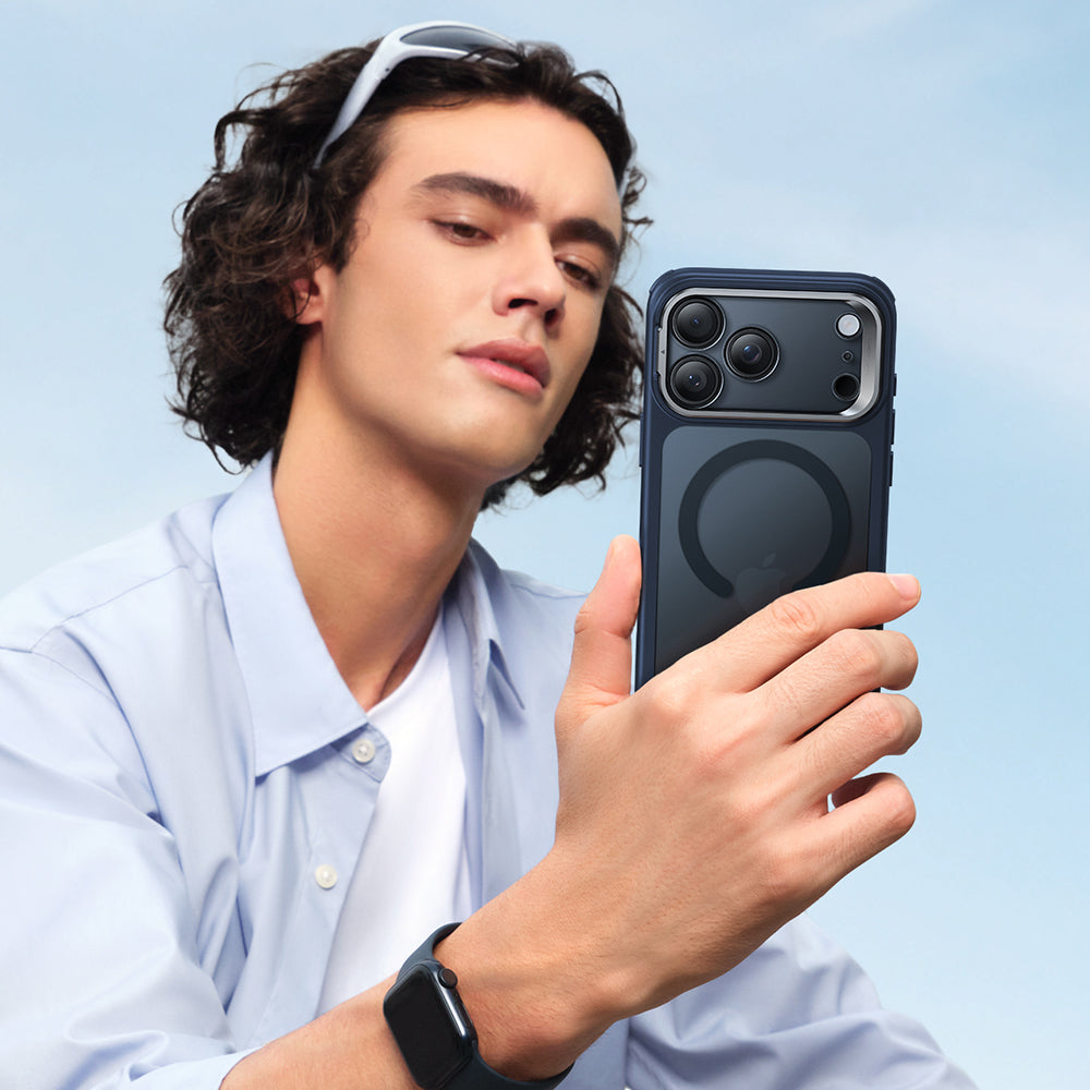 MagSafe cover til Apple iPhone 17 Pro, ESR, Classic Hybrid Kickstand, Satinblå