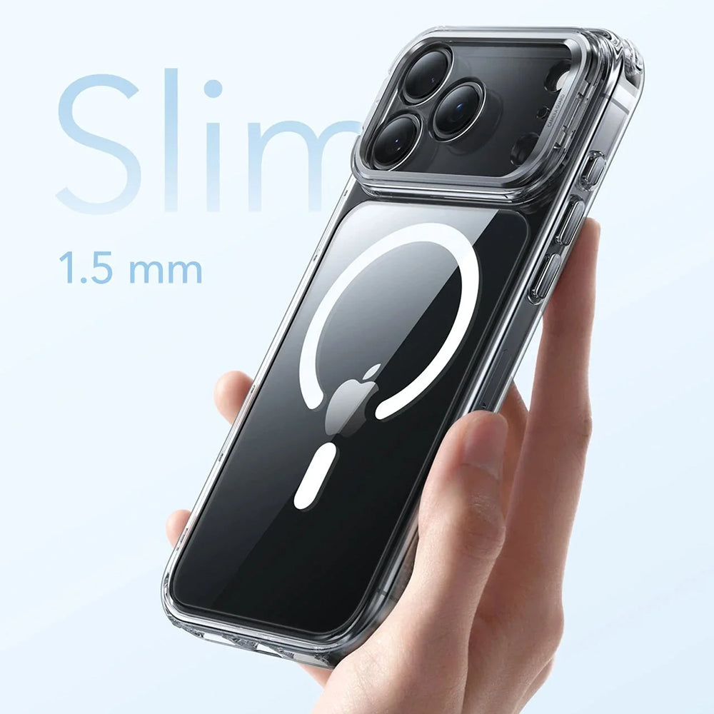 MagSafe cover til Apple iPhone 17 Pro, ESR, Classic Hybrid Kickstand, Transparent