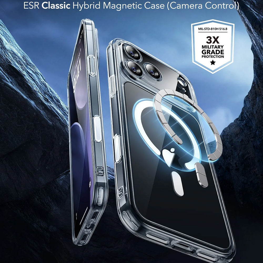 MagSafe cover til Apple iPhone 17 Pro, ESR, Classic Hybrid, Transparent