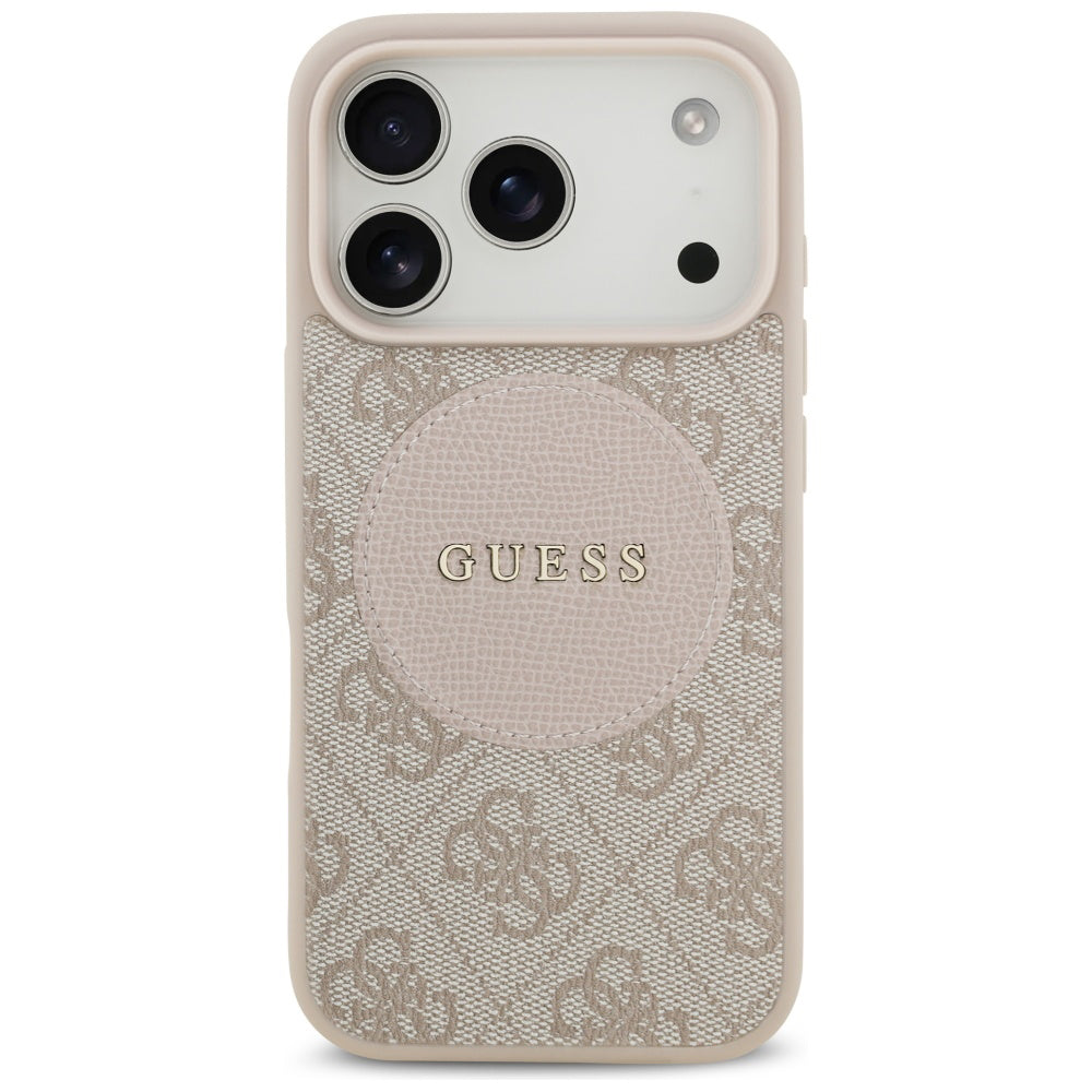 MagSafe cover til Apple iPhone 17 Pro, Guess, 4G Circle Classic Logo, Pink
