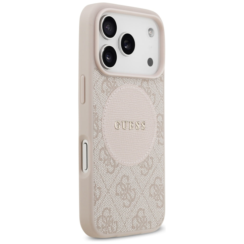 MagSafe cover til Apple iPhone 17 Pro, Guess, 4G Circle Classic Logo, Pink