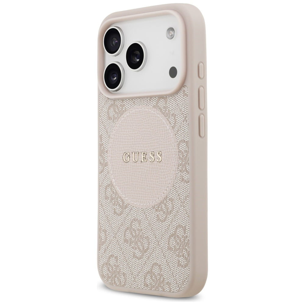 MagSafe cover til Apple iPhone 17 Pro, Guess, 4G Circle Classic Logo, Pink